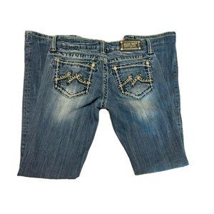 Womens Miss Me Jeans Bootcut Distressed Stretch